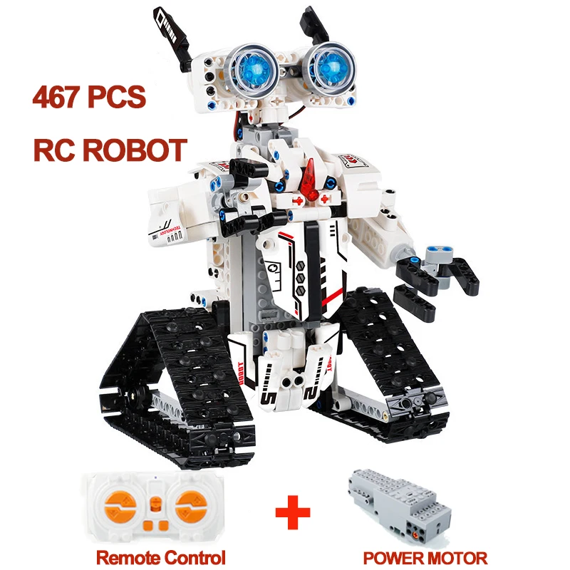 467 STK Fjernbetjening Intelligent Building Blocks RC Robot Mursten LegoINGlys Technic Toy Gave til Børn Lys Mobile Robotter