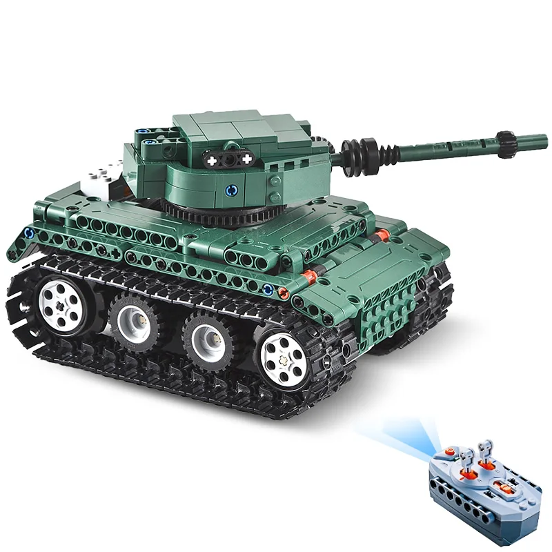 Cada Militære Serie Tiger 1 Kampvogne RC byggesten Kompatibel Technic WW2 Verden tyske Hær Mursten Pædagogisk Legetøj Til Drenge