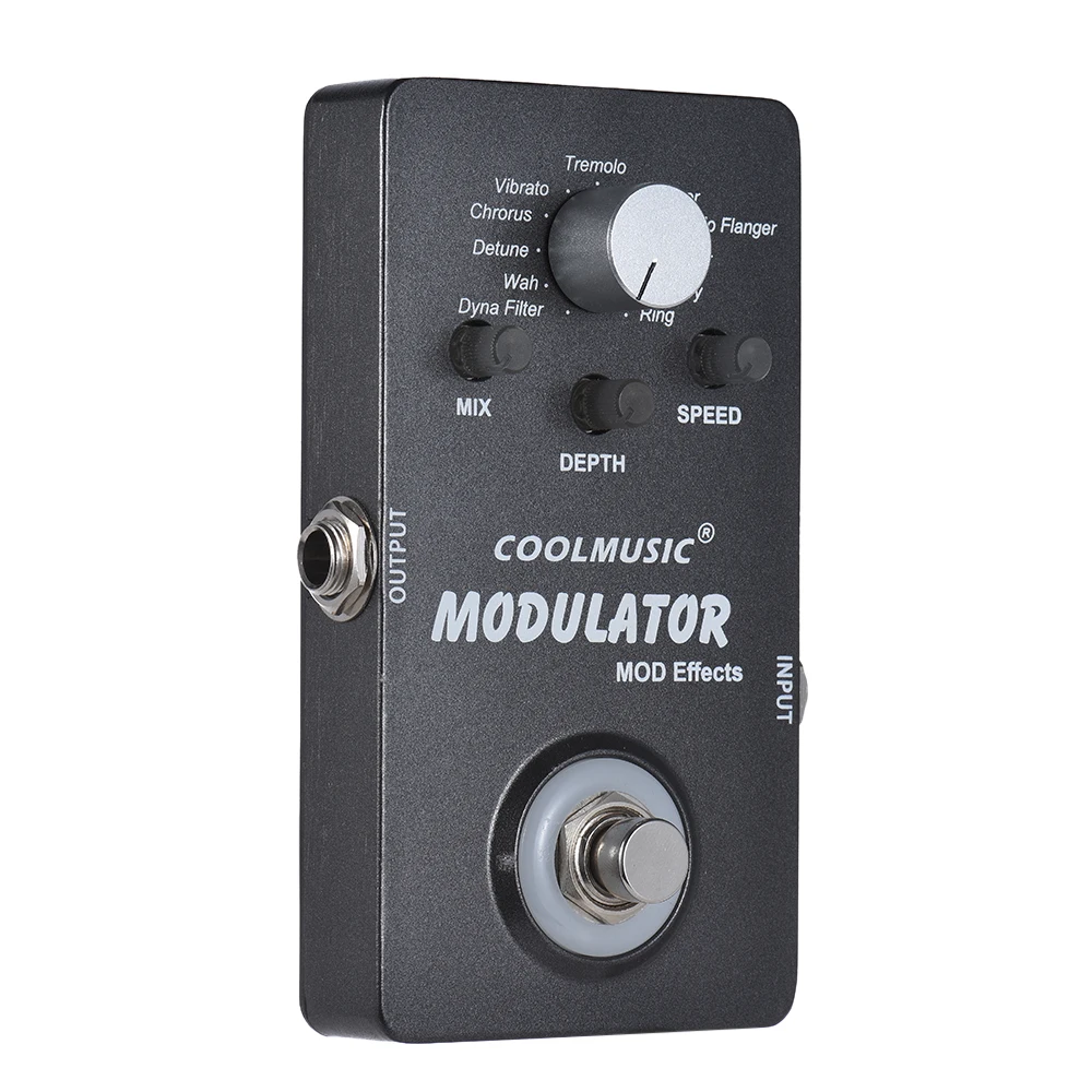 Coolmusic Guitar Pedal Electric Guitar Digital Modulator Effekt-Pedal med 11 modulationseffekter True Bypass Full Metal Shell