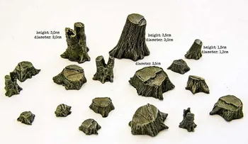 1/35 gamle Træstammer Sæt (omfatter 18 ) Resin figur Model Miniature gk Unassembly Umalet