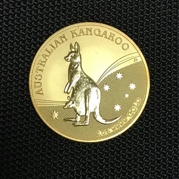 10 Pc ' er Ikke Magnetiske Den Australske Kangroo 2009 badge 24K guld belagte 1 OUNCE 32.6 mm Elizabeth collectible sourvenir kunst Mønt