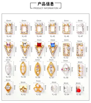 100 stk 3D Pearl AB Krystal firkant søm dekoration/ AB / Rhinestone glitter charme Søm DIY deco - / smykker håndlavet levering,24type