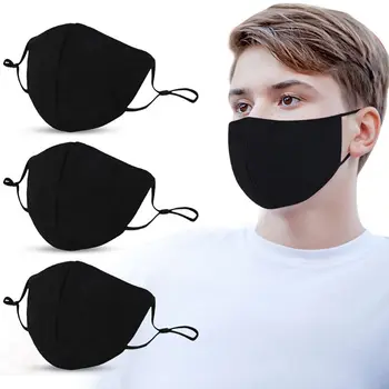 10stk Voksen Sorte Mund Maske Justerbar Maske Bomuld Munden Maske Vaskbar Genanvendelige Udendørs ansigtsmasker