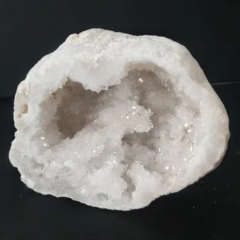150-200g naturlige Hvide agat geode krystal klynge Overflødighedshorn feng shui Dekorative sten gemstones
