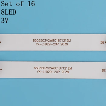16PCS LED-baggrundsbelysning strip kit bar CX-65S03E01 for Sony 65