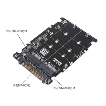 2 i 1 M. 2 NVMe SATA-Bus NGFF SSD ' er til PCI-e U. 2 SFF-8639 PCIe-Adapter M2 Converter Desktop-Computer