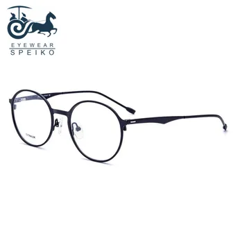 2019 mode titanium 8821 business stil kvinder mænd runde briller kan være nærsynethed læsning briller på 1,74 anti-blå linser