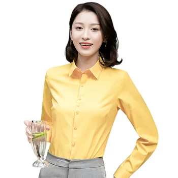 2020 Populære Tilpasse fashion kvinder shirt med lange ærmer tilpasse reklame-shirt A73 print solid farve