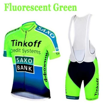 2021 Saxo Bank Tinkoff kortærmet Trøje Sæt Ropa Ciclismo Hombre MTB Cykling Tøj Åndbar Cykel bike Jersey