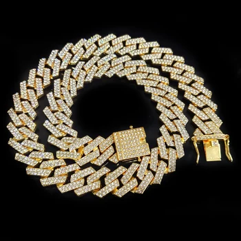 20MM Bred Miami Cubanske Kæde Halskæde, Armbånd Til Kvinder, Mænds Smykker, Choker Halskæde Kæde Hip Hop Smykker Gave