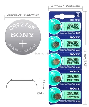 20Pcs FOR SONY 1.55 V 395 SR927SW 399 SR927W AG7 LR927 Knap Batterier Til Ure, Legetøj Fjernbetjening Coin Cell Batteri