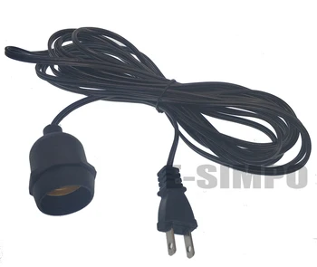 2stk 150cm E26 E27 Vandtæt LED-Lampen Holder Stik med OS, AC-Stikket Wire Flammehæmmende Holdbar PVC 2X0.75mm^2 fladskærms wire