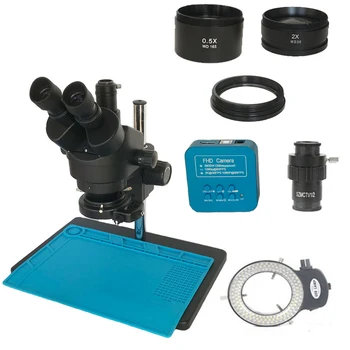 3,5 X-90X Trinokulartubus Stereo-mikroskop 38MP HDMI USB digital microscopio Kamera 0,5 X Objektiv til Smykker telefon pcb reparation