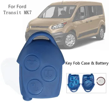3-Knappen, Bil Fjernbetjening Key Fob Tilfælde Dække Auto Nøgler Shell Med Batteri til Ford Transit MK7