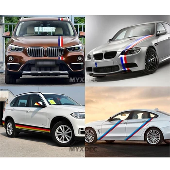 3 Meter 3 Farver Bil Hale Vandtæt PVC Mærkat Badge Motorcykel Dekoration Film-Bil Styling tyske Frankrig Italien Flag Til BMW