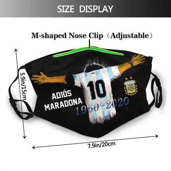 3D print maradona Filter støv maske gotiske drenge/piger Filter luft masknaples damer/herre maske
