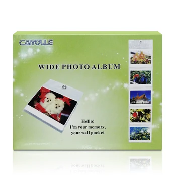 5 x Hænge Wall 5 Lommer / Pc ' er Til Fujifilm Instax Fuji Instant 210 300 Bred Film, Papir Fotos Value Pack + Gratis Markør Pen