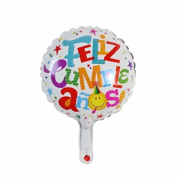 50/100pcs 10tommer spanske tillykke med Fødselsdagen Folie Balloner Farverige Feliz Cumpleanos Luft Golobs Fødselsdag Dekoration af Forbrugsstoffer