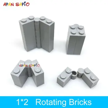 50 Sæt DIY byggesten Roterende Sten 1 × 2 Prikker Pædagogiske Kreative Plastic Legetøj for Børn, der er Kompatible Med Mærker 3830