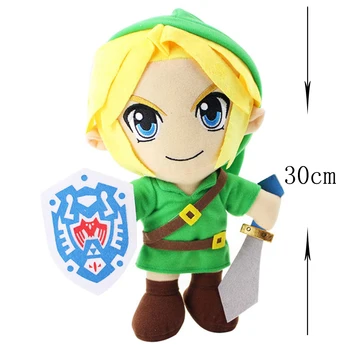 6 stilarter Nye Ankomst Zelda Plys Legetøj Tegnefilm Link Dreng Med Sværd Bløde Udstoppet Dukke