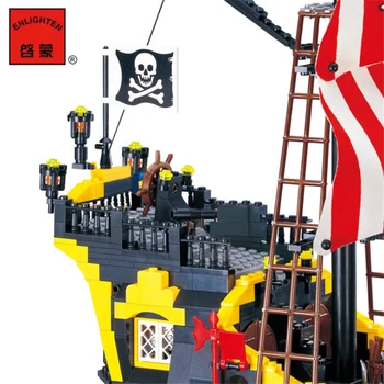 870+pc ' Big Black Pearl byggesten Pædagogiske Kids Legetøj Kompatibel med Pirater Skib Oplyse Blokke Pirater