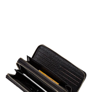 Berømte brand designer crocodile pung mænds PU clutch taske lang multi-kort holder taske mandlige håndtaske mænds dobbelt lynlås pung