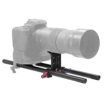 BGNING 15mm Jernbane Stang Støtte System med DSLR-Mount Grundpladen for Linse Adapter, Følg Fokus for 5D3 5D2 SLR Kamera Tilbehør
