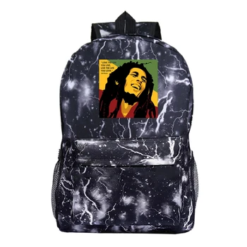 Bob Marley mode rygsæk mænd og kvinder nylon rygsæk rejse rygsæk studerende school-rygsæk teenager dreng rygsæk skoletaske