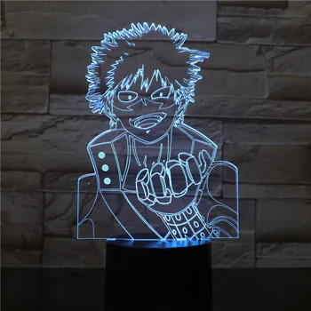 Bordlamper Min Helt den Akademiske verden Bakugou Katsuki Naruto Action Figur Kids Legetøj 3D LED Nat Lys Animationsfilm Kreative Farverige Belysning