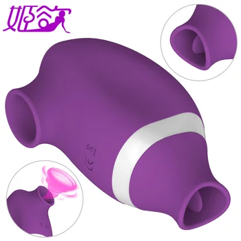 Brystvorte Sugekop Klitoris Stimulator Vibrator til Kvinder, Mænd Masturbator Klitoris Mundtlig Tungen Sugende Fisse Slikning Voksen Erotisk Sex Legetøj