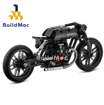 BuildMoc Moto-Cykel 21468 Bobber på Tværs af byggesten technic Motorcykel Model Uddannelsesmæssige DIY Mursten kid legetøj