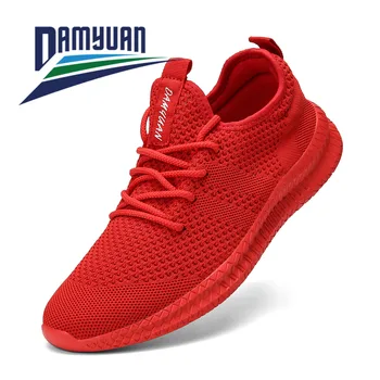 Damyuan 2020 Trail Running Sko til Mænd Udendørs Let Grå Walking Sneakers Herre Anti Slip Åndbar Sneakers