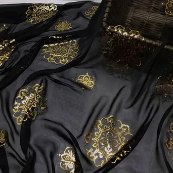 Dans kjole stof Cosplay Flyder Blød Chiffon skinnende silkeblød Bronzing bryllup Kostume DIY