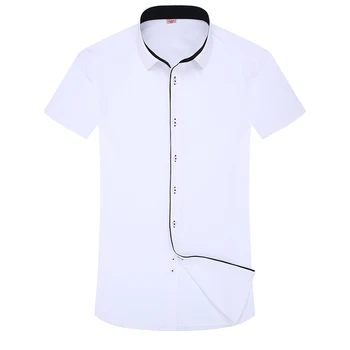 DAVYDAISY Nye Sommer Mænd Shirt Korte Ærmer Mode Solid Mandlige Shirts Mærke Tøj Formel Virksomhed, Hvid Skjorte Mand DS187