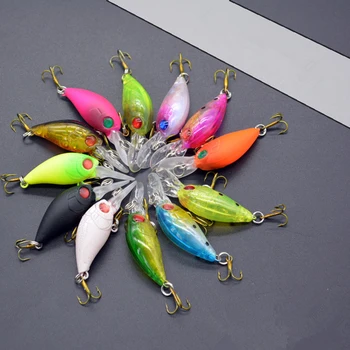 Day Night Fishing Lures Mini Crank Bait 5cm/3.5g Wobblers Artificial Glow Lures 1.5m Dive Quality Hook Lot 3 Pieces