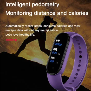 Doolnng M5 Sport Fitness tracker Smartband Smart Armbånd Blodtryk pulsmåler Smart band Armbånd til Mænd