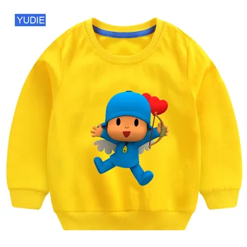 Drenge piger tøj baby buksetrold sweatshirt mode Dejlige Pocoyo Print t-shirt Babi Pullover Børn Hættetrøjer 2020 spring ny