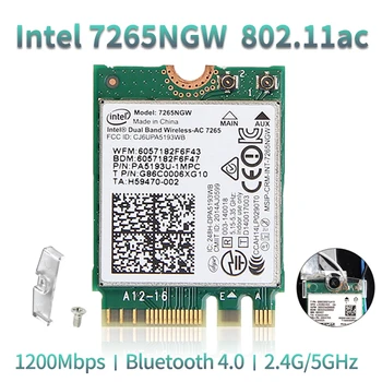Dual Band 1200Mbps Trådløse Adapter Til Intel 7265 7265NGW Wifi netværkskort Bluetooth 4.0 802.11 ac 2,4 G/5GHz NGFF M. 2 Wlan-Kort