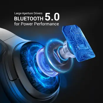 EKSA E5 ANC 5.0 Bluetooth-Hovedtelefoner, der er Aktive Noise Cancelling Trådløse Hovedtelefoner Sammenklappelig Headset 920mAh Med CVC 8.0 Mikrofon