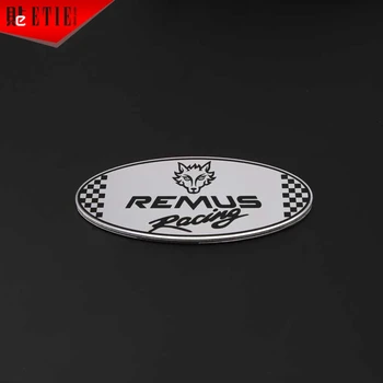 ETIE REMUS Logo 3D Selvklæbende Køretøj Metal Mærkat Aluminium Auto Racing Decals Wrap-Bil Styling Motor Reservedele Tilbehør