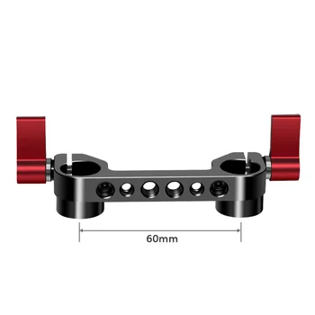 FEICHAO Aluminium Kamera Stang Klemme Standard 15 Dual Railblock Klemme Til DSLR-Kamera Skulder Rig 15mm Jernbane Stang Support System
