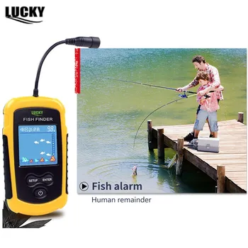 Findfish Trådløse Bærbare Ekkolod fishfinder Håndholdte Kablede fishfinder Marine Fishfinder Alarm Sensor Transducer med farve-LCD -