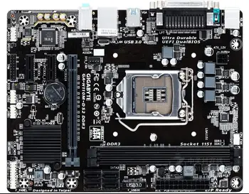 For Gigabyte H110M-DS2-DDR3-Originale, Brugt Bundkort H110M-DS2-Socket LGA 1151 DDR3 USB3.0 SATA3 PCI-E3.0