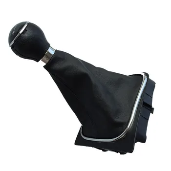 For Volkswagen VW Golf 5 V MK5 MK6 Jetta R32 2004-Car-Stying 5/6 Speed Stick Gear Shift Knob With Leather Boot Collar Case