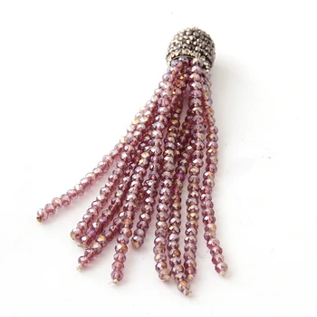 Gratis Forsendelse Mode Crystal Frynse Vedhæng til at gøre DIY halskæde smykker metal charm perler