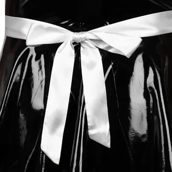 Herre Mandlige Tøsedreng fransk Stuepige Cosplay Kostume Tøsedreng Clubwear Halloween Dress Up Cap Ærmer Lace Trim Mini Blusset Kjole med Forklæde
