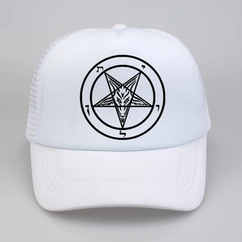 Hot Pentagram Gotiske Okkulte Satan Nye Mænds Fashion brand Baseball cap Sommer cool Mesh Trucker hat Mænd snapback hatte