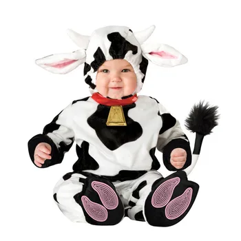 Høj Kvalitet Baby Halloween Sort/Hvid Ko, Børn Cosplay Kostume Dyr Formet Tøj Til Børn Tøj