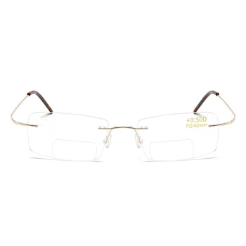 Iboode Legering Bifokale Progressive Briller til Læsning Mænd Kvinder Anti Blue Ray Nær og fjern Synet Presbyopic Brillerne Diopter +1.0 1.5