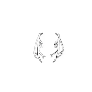 INZATT Ægte 925 Sterling Sølv Geometriske Gevirer Stud Øreringe Til Mode Kvinde Søde Fine Smykker Minimalistisk Tilbehør Gave